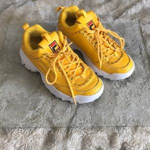 Fila’s women’s Disruptor - Yellow/White